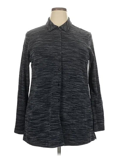 Pre-owned Jjill Cardigan Sweater In Gray