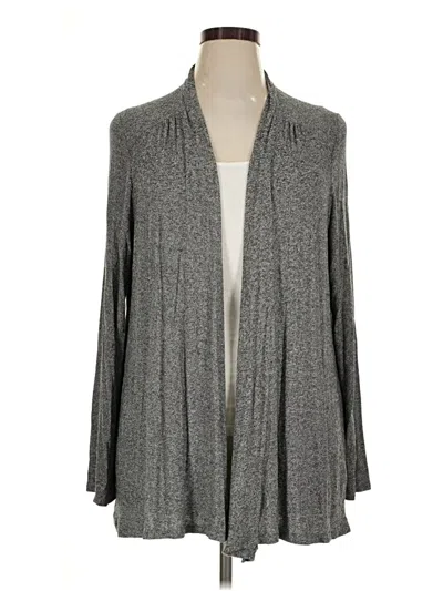 Pre-owned Jjill Cardigan Sweater In Gray
