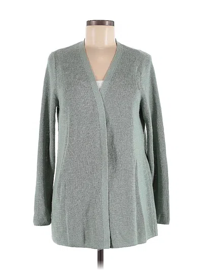 Pre-owned Jjill Cardigan Sweater In Green