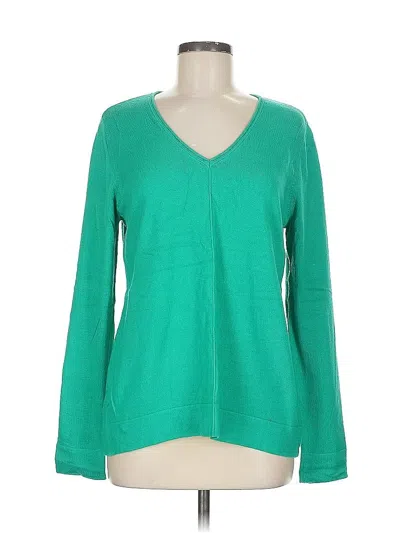Pre-owned Jjill Cardigan Sweater In Green