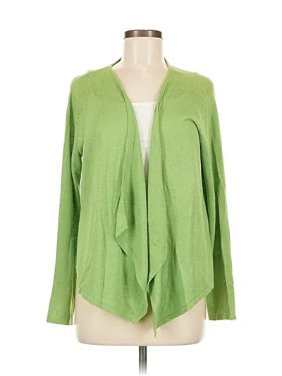Pre-owned Jjill Cardigan Sweater In Green