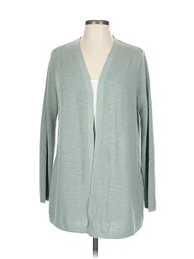 Pre-owned Jjill Cardigan Sweater In Green