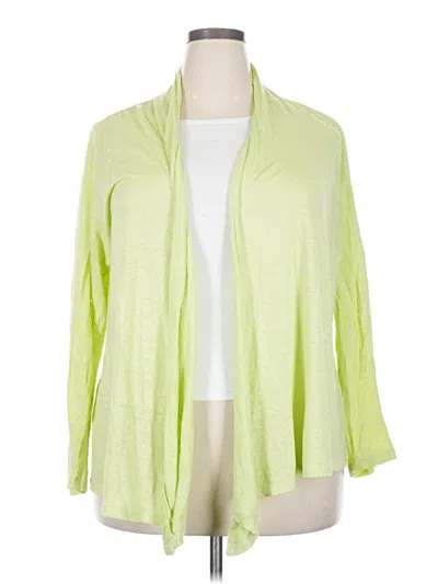 Pre-owned Jjill Cardigan Sweater In Green