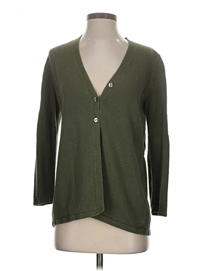 Pre-owned Jjill Cardigan Sweater In Green
