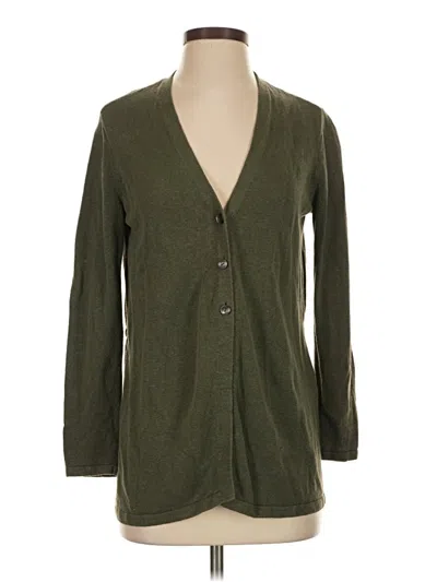 Pre-owned Jjill Cardigan Sweater In Green