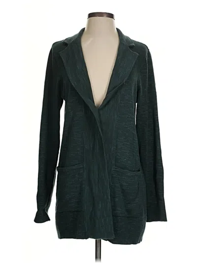 Pre-owned Jjill Cardigan Sweater In Green
