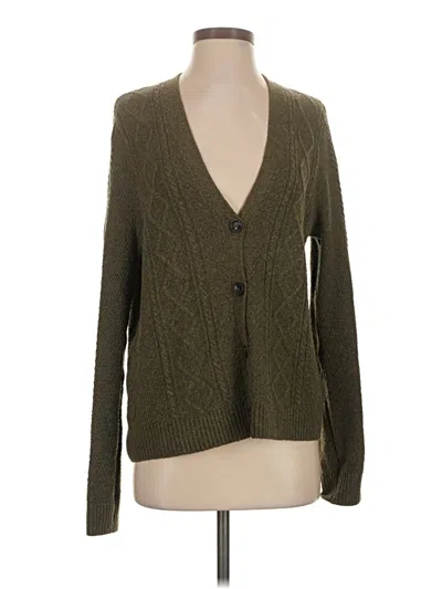 Pre-owned Jjill Cardigan Sweater In Green