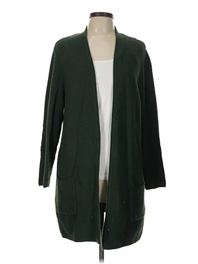 Pre-owned Jjill Cardigan Sweater In Green