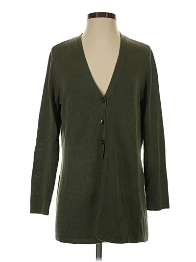 Pre-owned Jjill Cardigan Sweater In Green