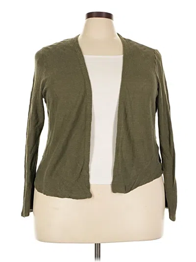 Pre-owned Jjill Cardigan Sweater In Green