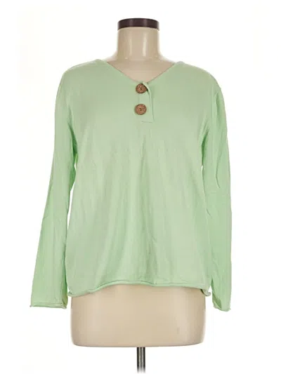 Pre-owned Jjill Cardigan Sweater In Green