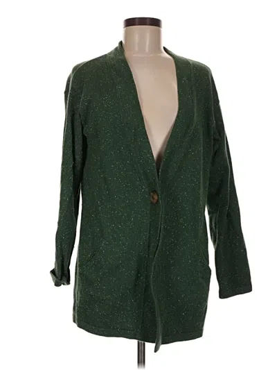 Pre-owned Jjill Cardigan Sweater In Green