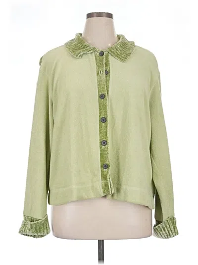 Pre-owned Jjill Cardigan Sweater In Green
