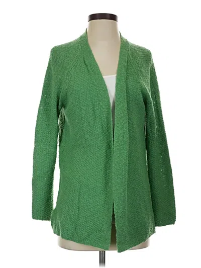 Pre-owned Jjill Cardigan Sweater In Green