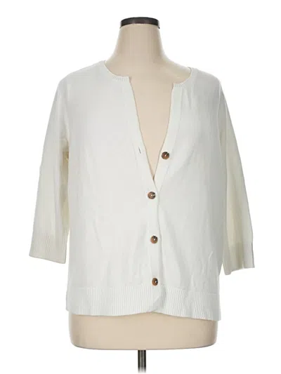 Pre-owned Jjill Cardigan Sweater In Ivory