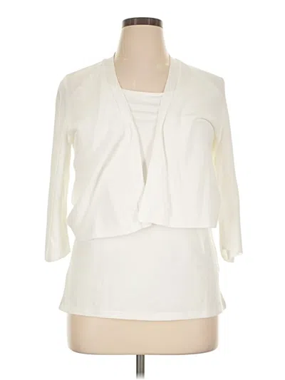 Pre-owned Jjill Cardigan Sweater In Ivory
