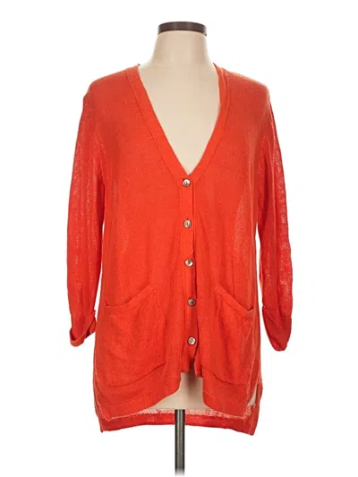 Pre-owned Jjill Cardigan Sweater In Orange