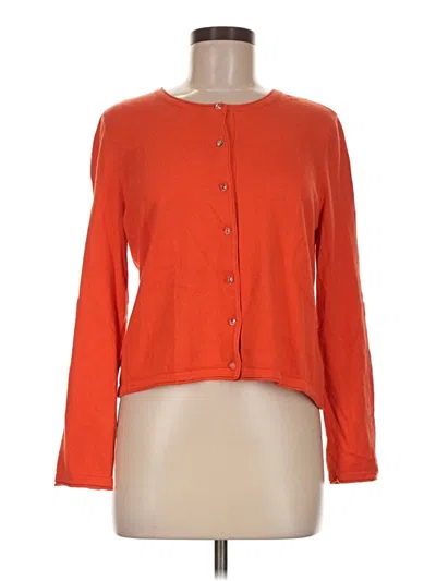 Pre-owned Jjill Cardigan Sweater In Orange