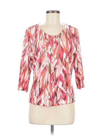 Pre-owned Jjill Cardigan Sweater In Pink