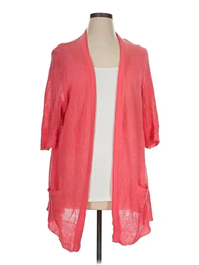 Pre-owned Jjill Cardigan Sweater In Pink