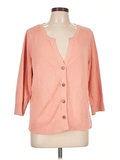 Pre-owned Jjill Cardigan Sweater In Pink