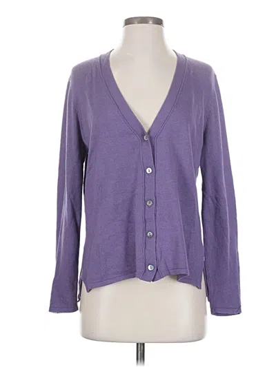 Pre-owned Jjill Cardigan Sweater In Purple