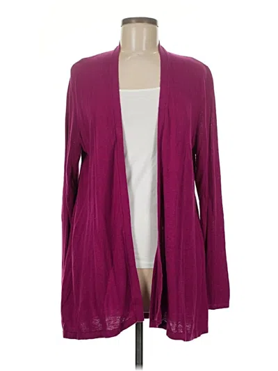 Pre-owned Jjill Cardigan Sweater In Purple
