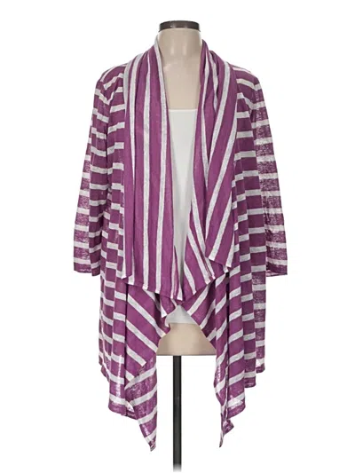 Pre-owned Jjill Cardigan Sweater In Purple