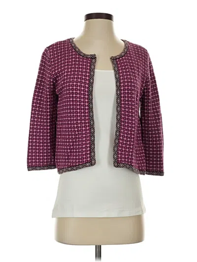 Pre-owned Jjill Cardigan Sweater In Purple