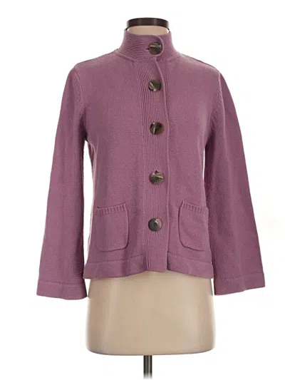 Pre-owned Jjill Cardigan Sweater In Purple