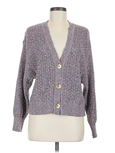 Pre-owned Jjill Cardigan Sweater In Purple