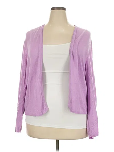 Pre-owned Jjill Cardigan Sweater In Purple