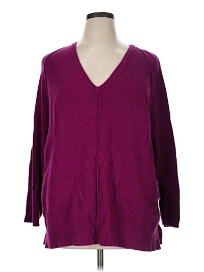 Pre-owned Jjill Cardigan Sweater In Purple