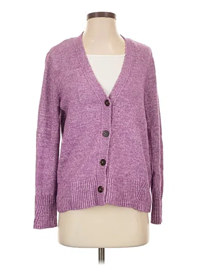 Pre-owned Jjill Cardigan Sweater In Purple