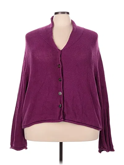 Pre-owned Jjill Cardigan Sweater In Purple