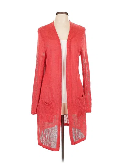 Pre-owned Jjill Cardigan Sweater In Red