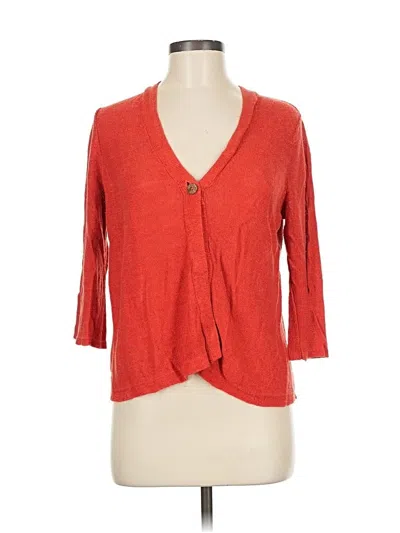 Pre-owned Jjill Cardigan Sweater In Red