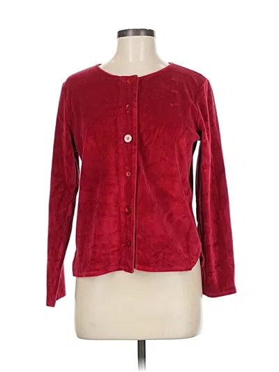 Pre-owned Jjill Cardigan Sweater In Red