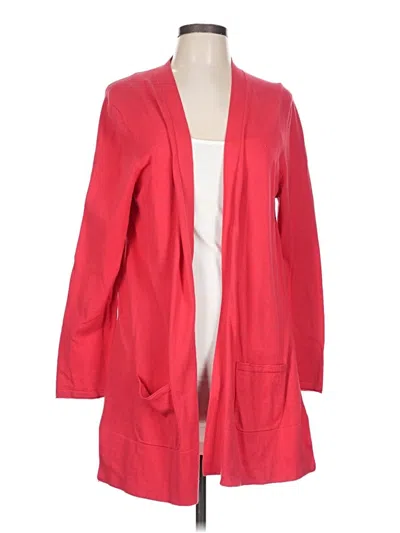 Pre-owned Jjill Cardigan Sweater In Red