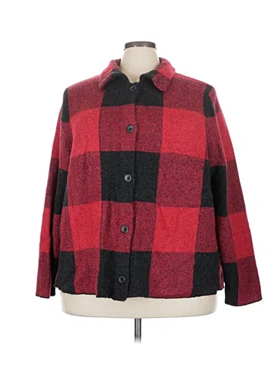 Pre-owned Jjill Cardigan Sweater In Red