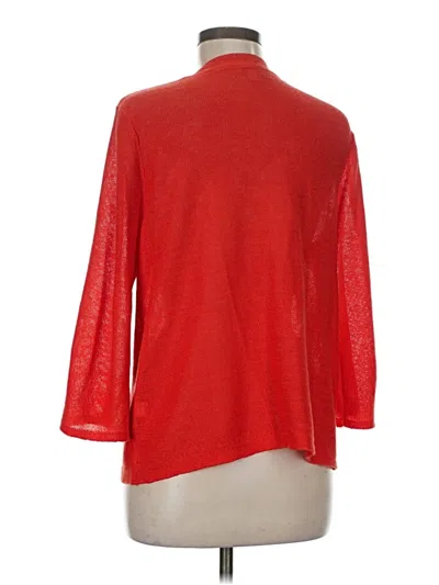 Pre-owned Jjill Cardigan Sweater In Red