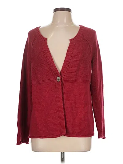 Pre-owned Jjill Cardigan Sweater In Red