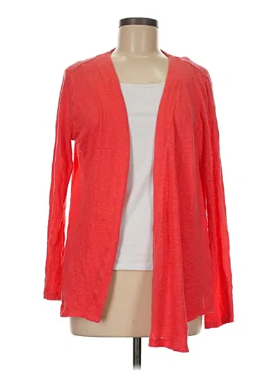 Pre-owned Jjill Cardigan Sweater In Red