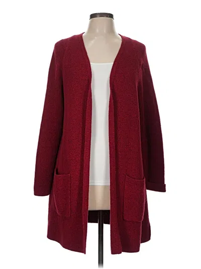 Pre-owned Jjill Cardigan Sweater In Red