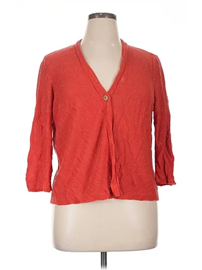 Pre-owned Jjill Cardigan Sweater In Red