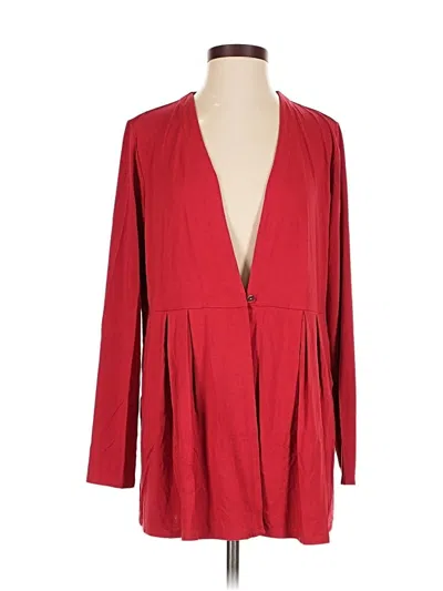 Pre-owned Jjill Cardigan Sweater In Red