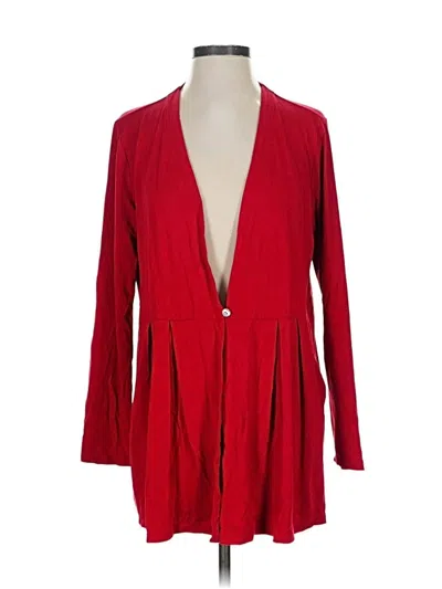 Pre-owned Jjill Cardigan Sweater In Red