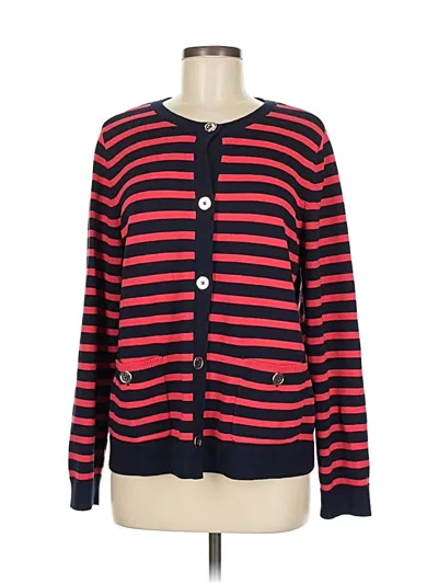 Pre-owned Jjill Cardigan Sweater In Red