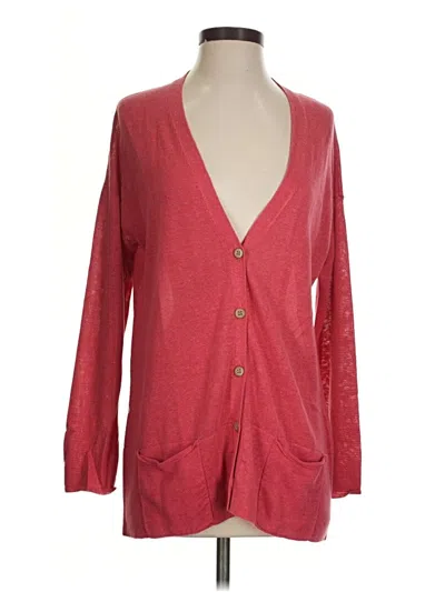Pre-owned Jjill Cardigan Sweater In Red