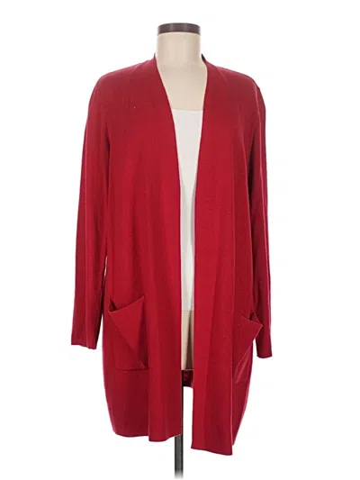 Pre-owned Jjill Cardigan Sweater In Red